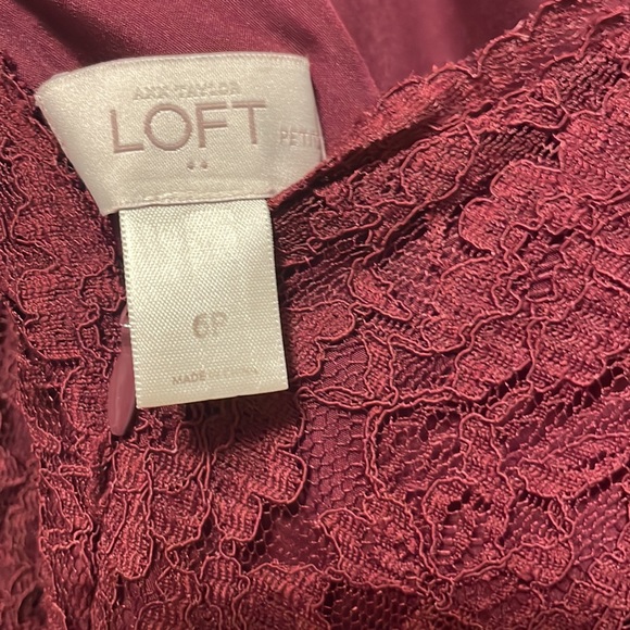 A LOFT Maroon Lace Dress! - Picture 6 of 7